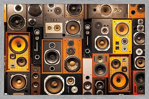 Miniatura 16 de Trends International Póster de pared con altavoz retro, 22.375 x 34 pulgadas, versión enmarcada en negro Versión con marco negro,Versión enmarcada