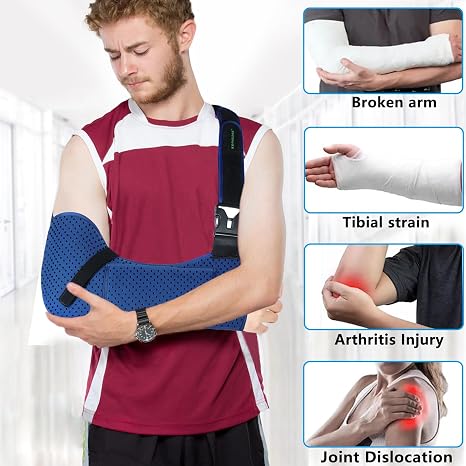 KONSEDIK Arm Sling,Adjustable Breathable Shoulder Immobilizer,for Men&Women