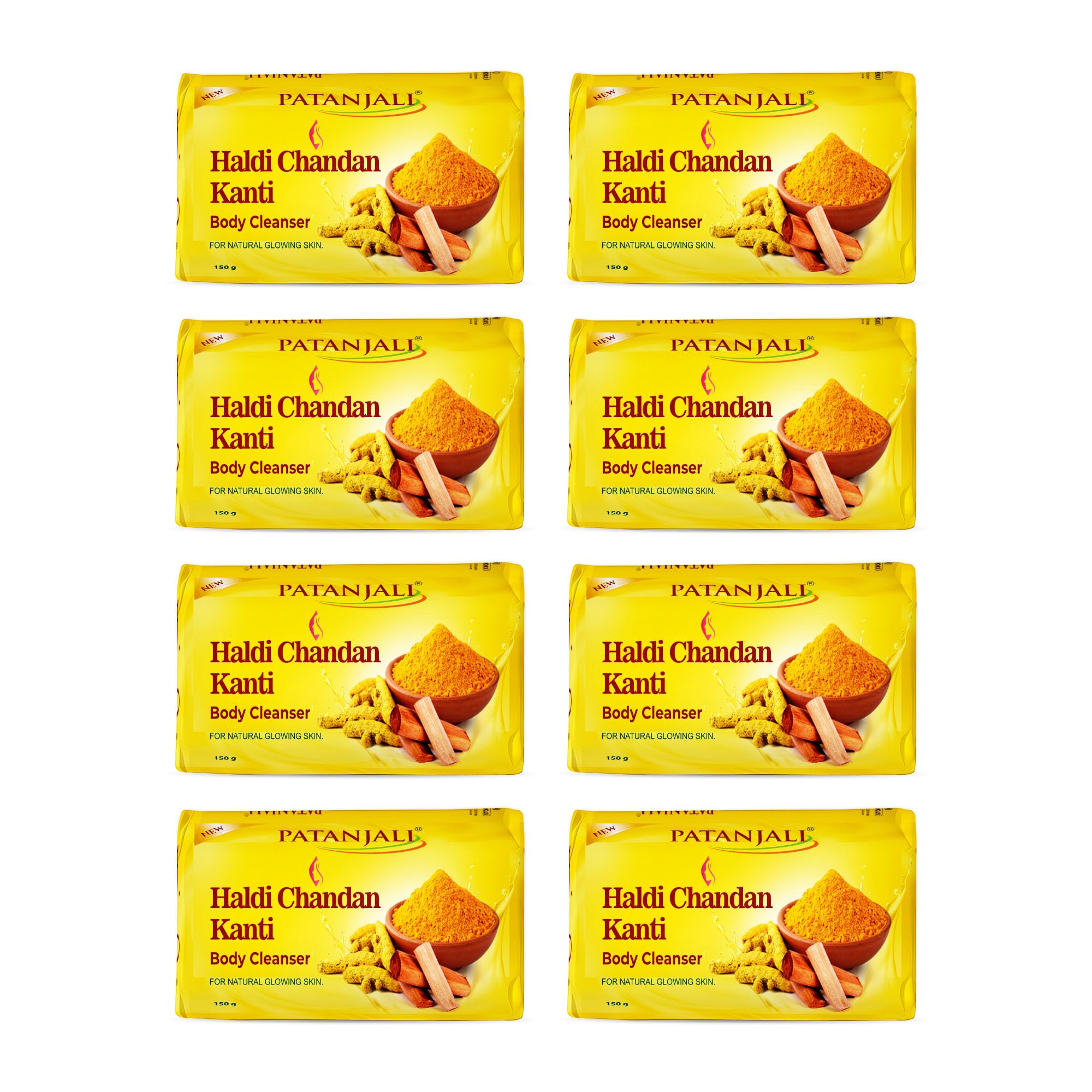 Patanjali Haldi Chandan Kanti Body Cleanser Soap for Men and Women(150g, Pack of 8), Nourishing & Moisturizing, Natural Aloe Vera Soap for Soft Skin-picture-40