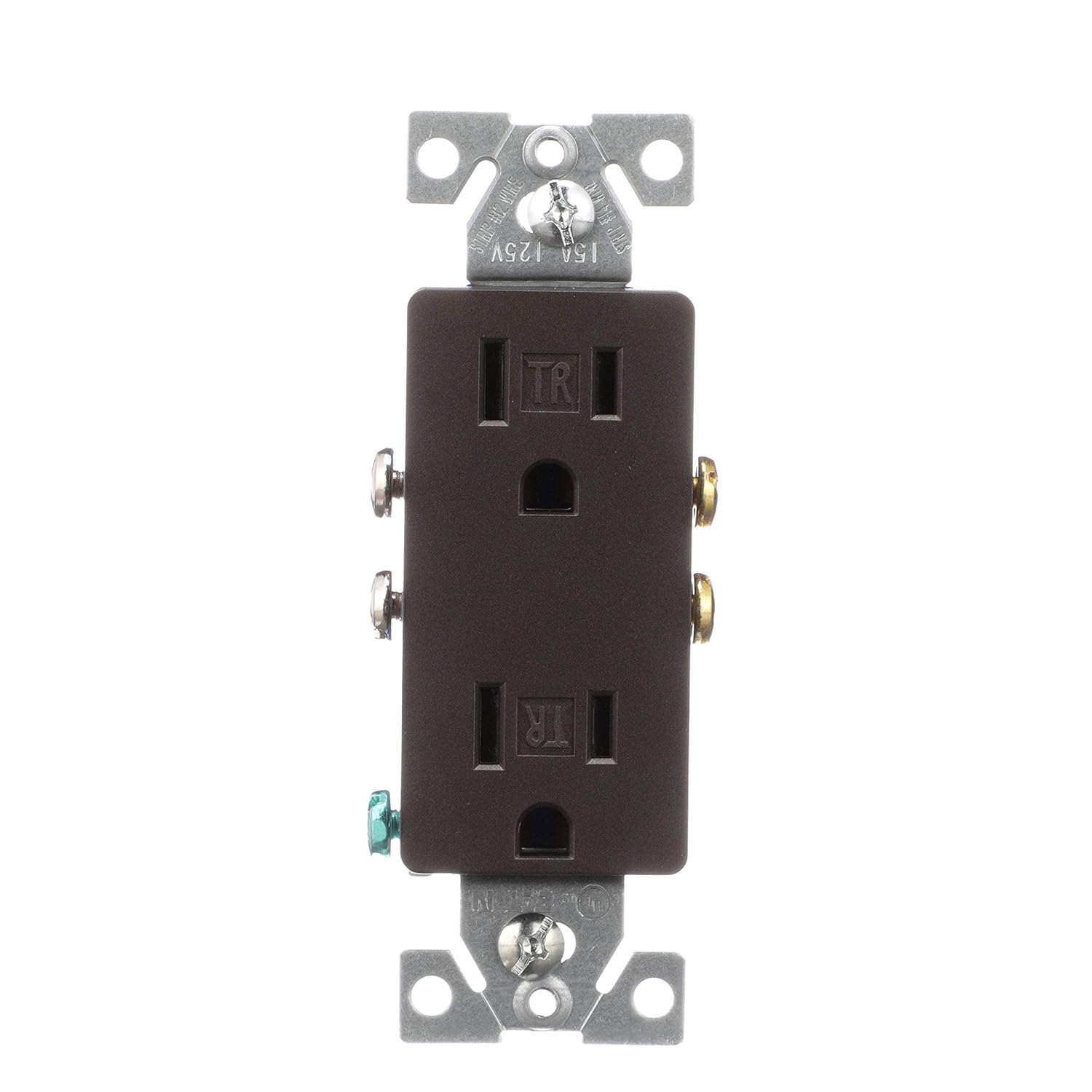 Eaton TR1107RB-SP-L Designer Duplex Receptacle, 15A, 125V, Oil Rubbed Bronze