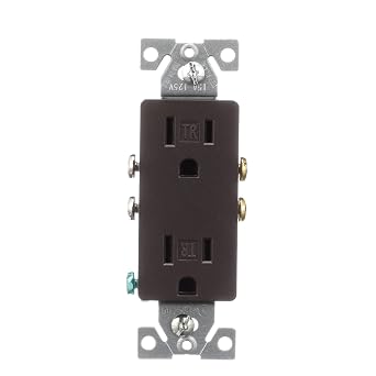 Eaton TR1107RB-SP-L Designer Duplex Receptacle, 15A, 125V, Oil Rubbed Bronze