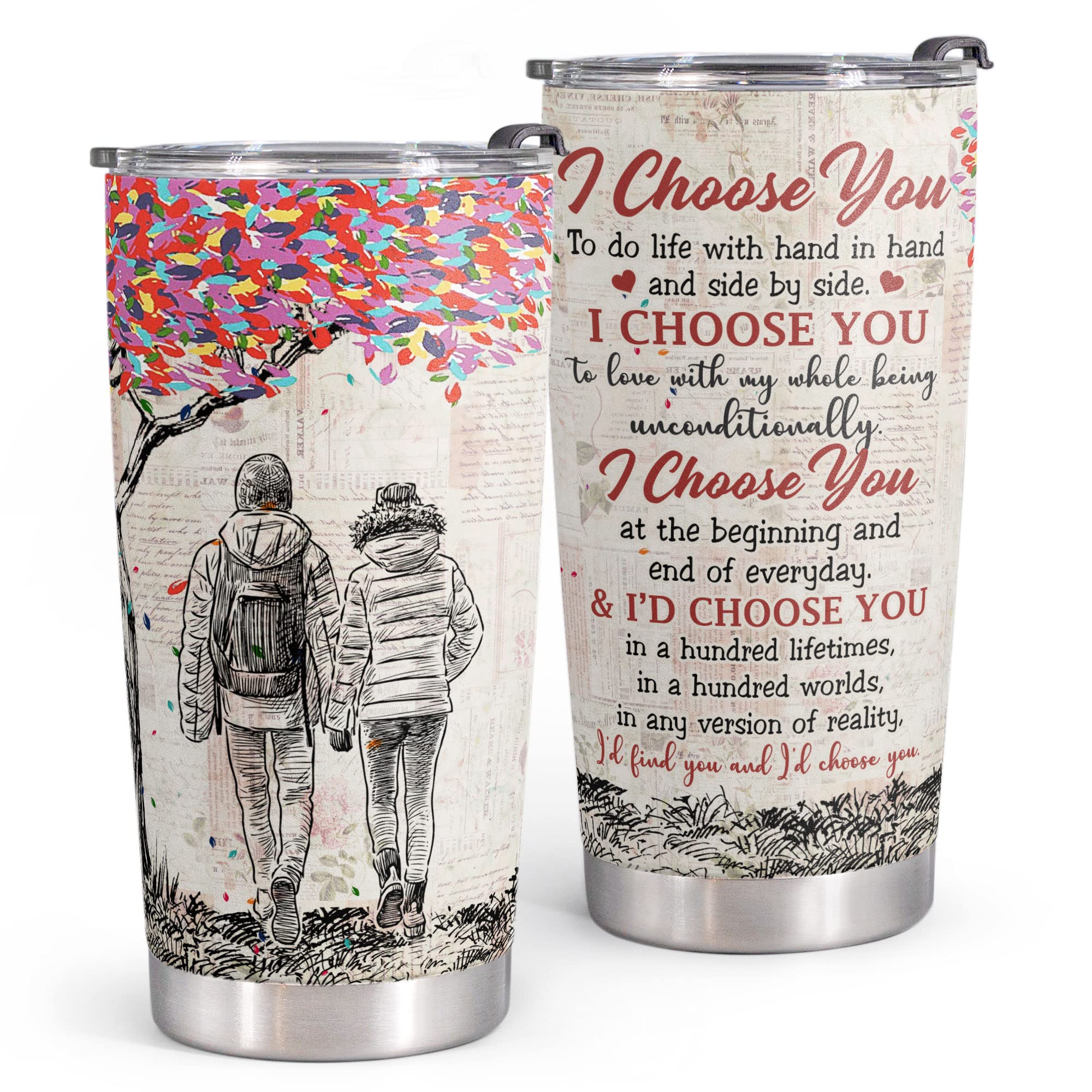 Macorner Valentines Day Gifts for Him Her - Stainless Steel Tumbler 20oz Gifts for Wife - Birthday Gift for Husband & Anniversary for Him - Wife Birthday Gift Ideas - Gift for Girlfriend Boyfriend