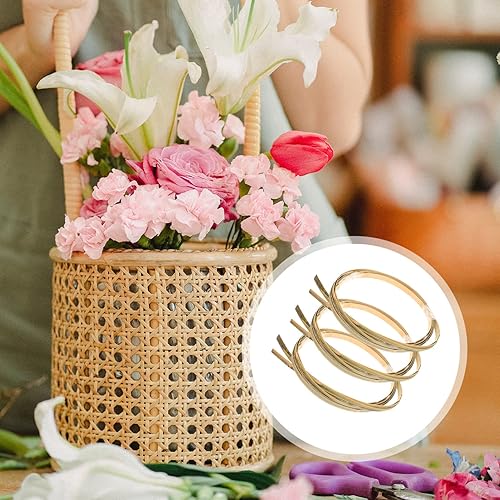 Miniatura 5 de Tiras de bambú 3 rollos de caña plana ancha fina caña de bambú natural palos bobina plana para cesta suministros de tejido de ratán correas de caña