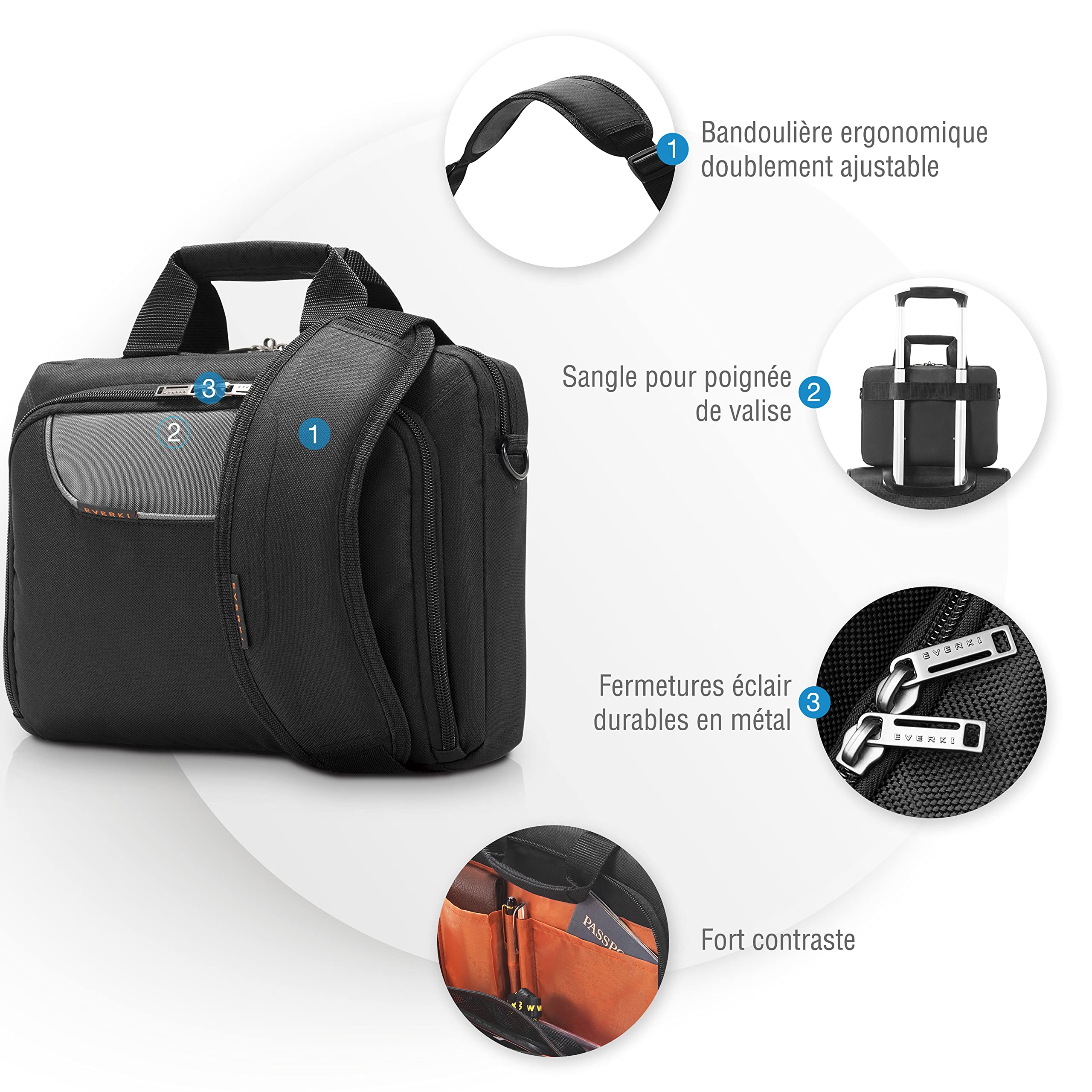 Everki Advance iPad/Tablet/Ultrabook Laptop Bag Briefcase for 11.6-Inch Laptops (EKB407NCH11) - Parent ASIN