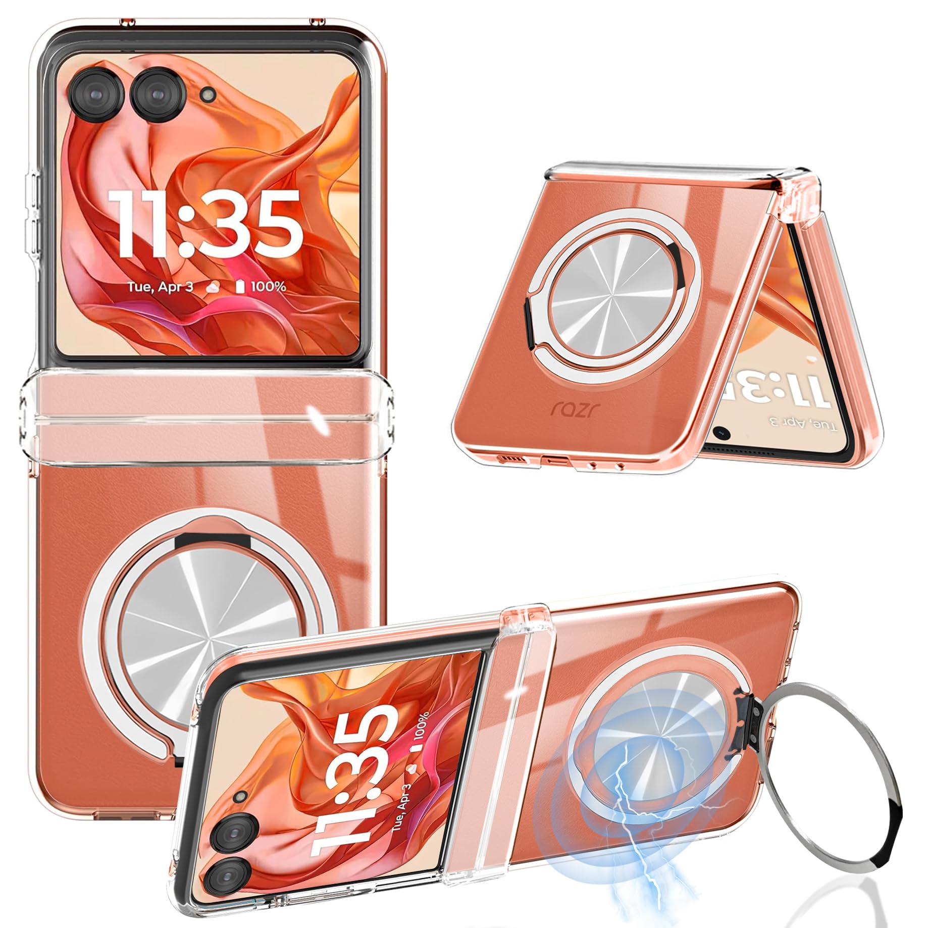 Amazon.co.jp: PAILAIMEN Motorola Razr 50 ケース クリア リング付き