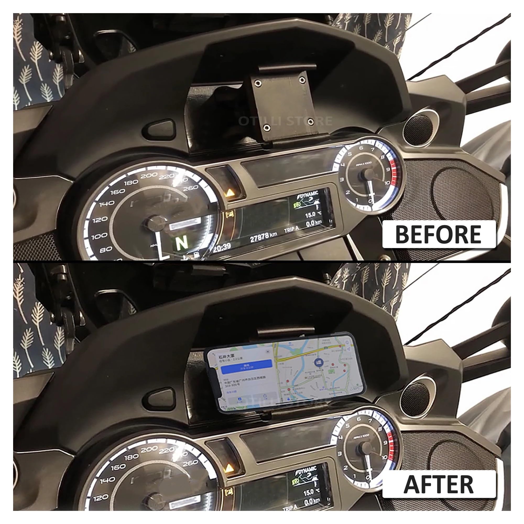 Uchwyt ramy nawigacyjnej motocykl GPS uchwyt nawigacyjny ładowarka USB uchwyt stojak do BMW K1600GTL K1600GT K1600B K 1600 B 2011-2018 2019 2020 2021