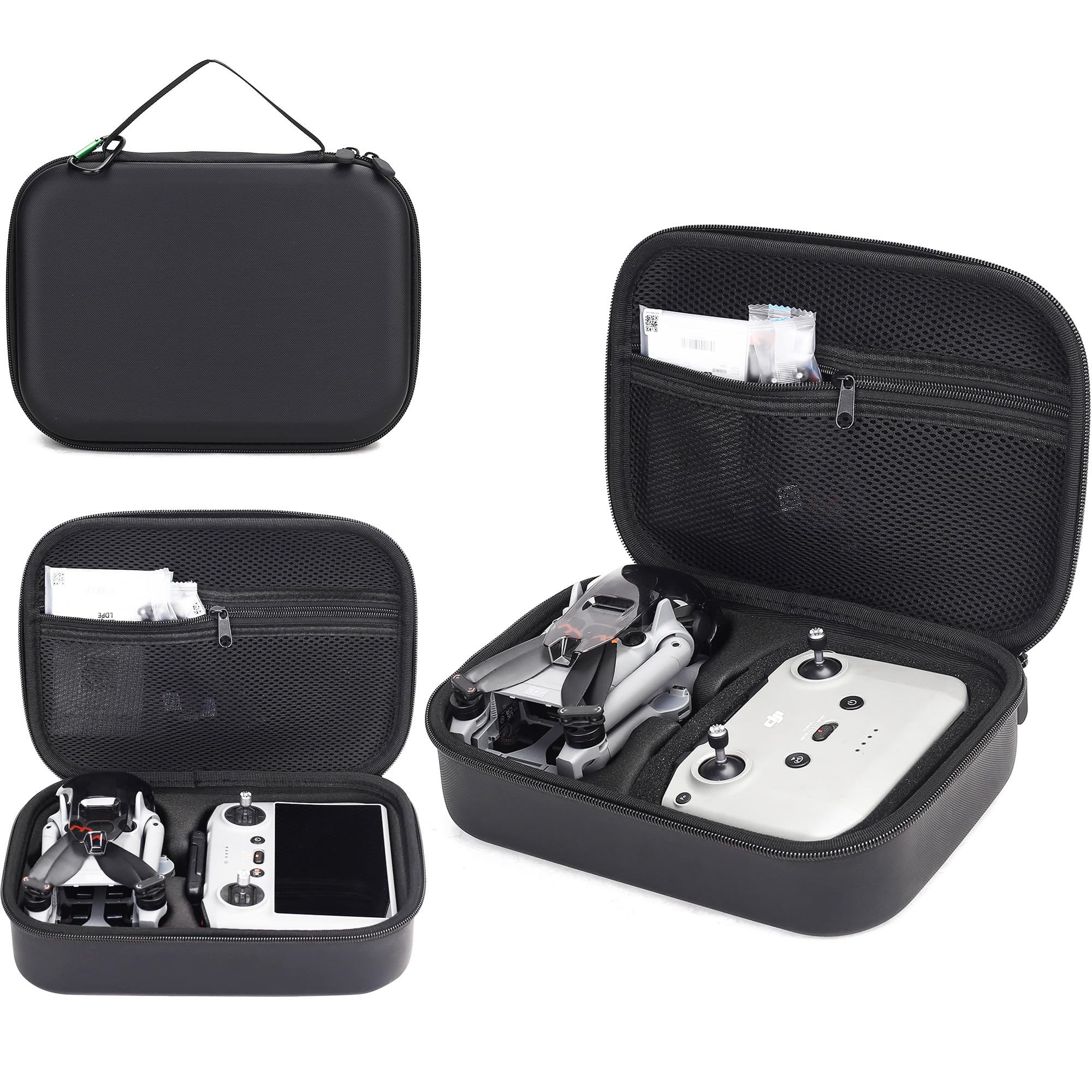 PONYRC Mini 5 Pro Case, Portable PU Leather Small Storage Bag Case for DJI Mini 5 Pro Fly More Combo, DJI RC 2/ RC-N3 Controller and Other Accessories