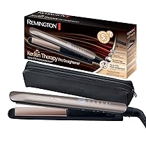 Remington Piastra capelli lisci e mossi, Protezione Keratin, Sensore di calore per proteggere il capello, Ceramica Ultra S8593