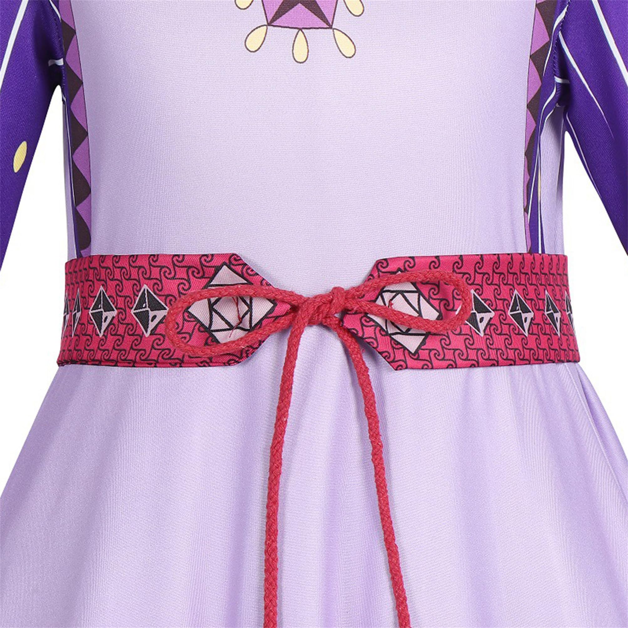 YOSICIL Wish Asha Costume Bambina Asha Vestito con Accessori con parrucca per Natale Compleanno Halloween Carnevale Festa Cosplay Asha Costume