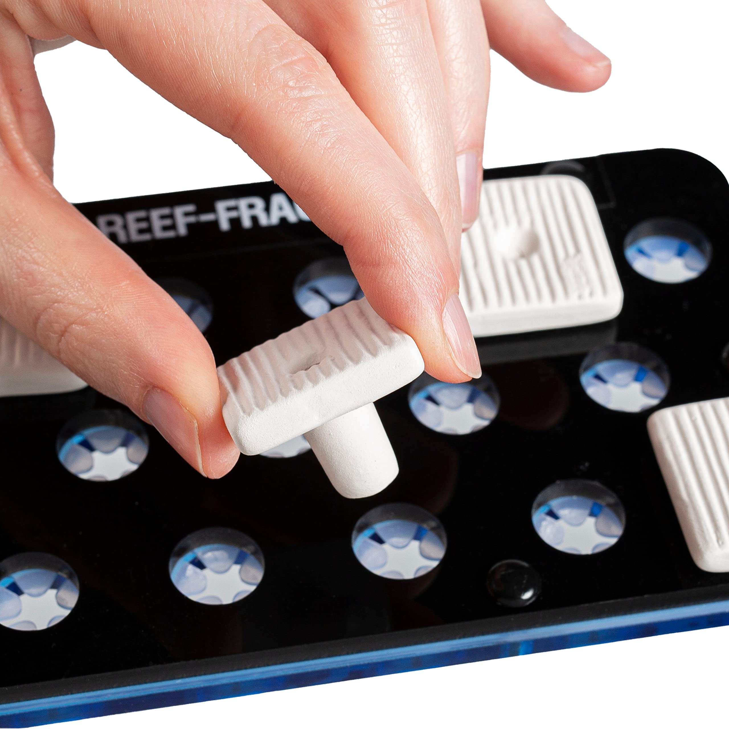 Arka myREEF-Plug | 27 mm | SQUARE | 12 pcs. | Ceramic stones for coral cuttings in any marine aquarium | Incl. slits for optimal holding | Easy to work with - Image 4