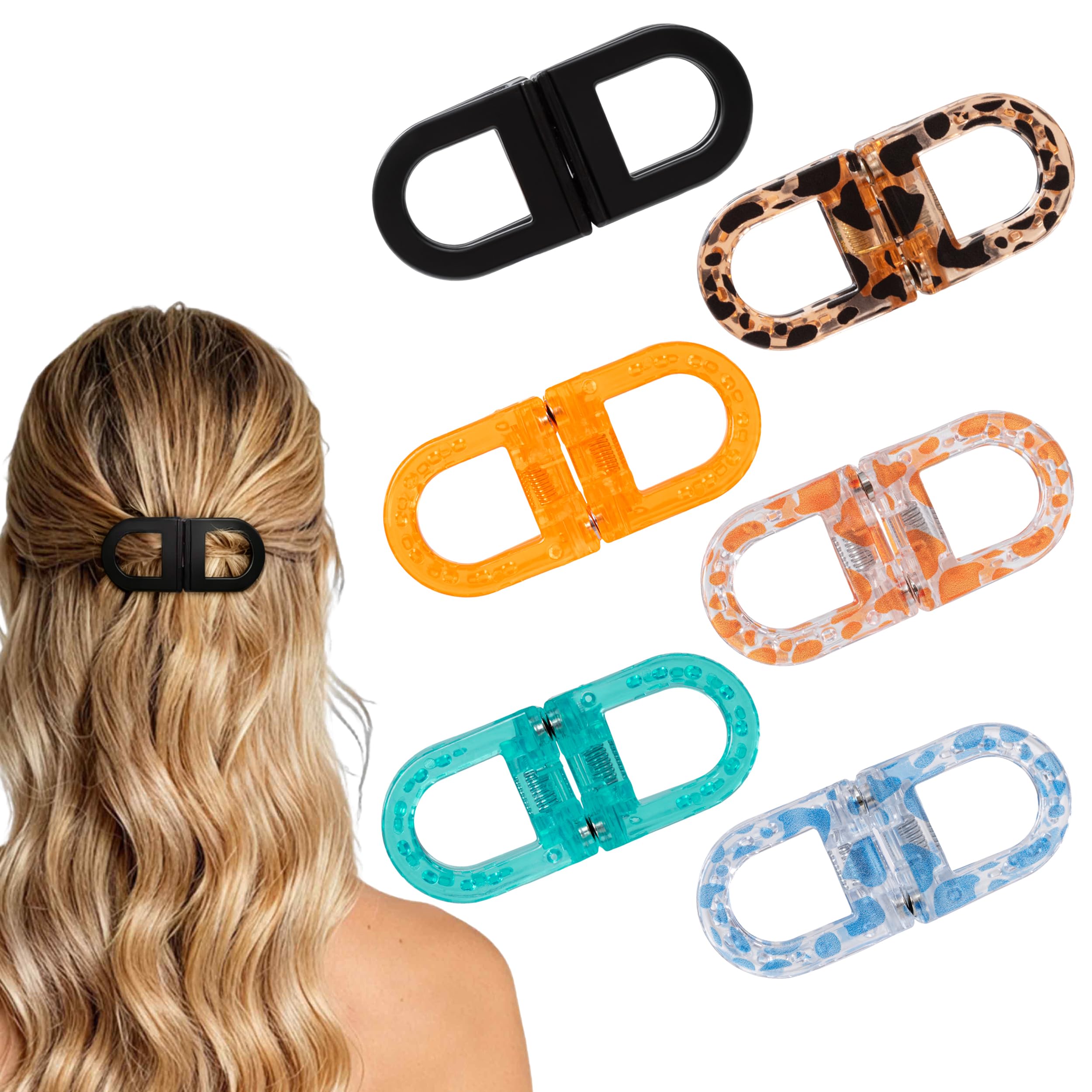 Photo 1 of [Missing a few clips] Sunolga Magnetic Hair Clips, Decorative Strong Hold No-Slip Claw Clips, 6pcs DIY Cute Magnetic Seamless Hairstyling Accessories for Easy Half-Up Hairstyles, Lightweight Hairclips Suit All Hair Types