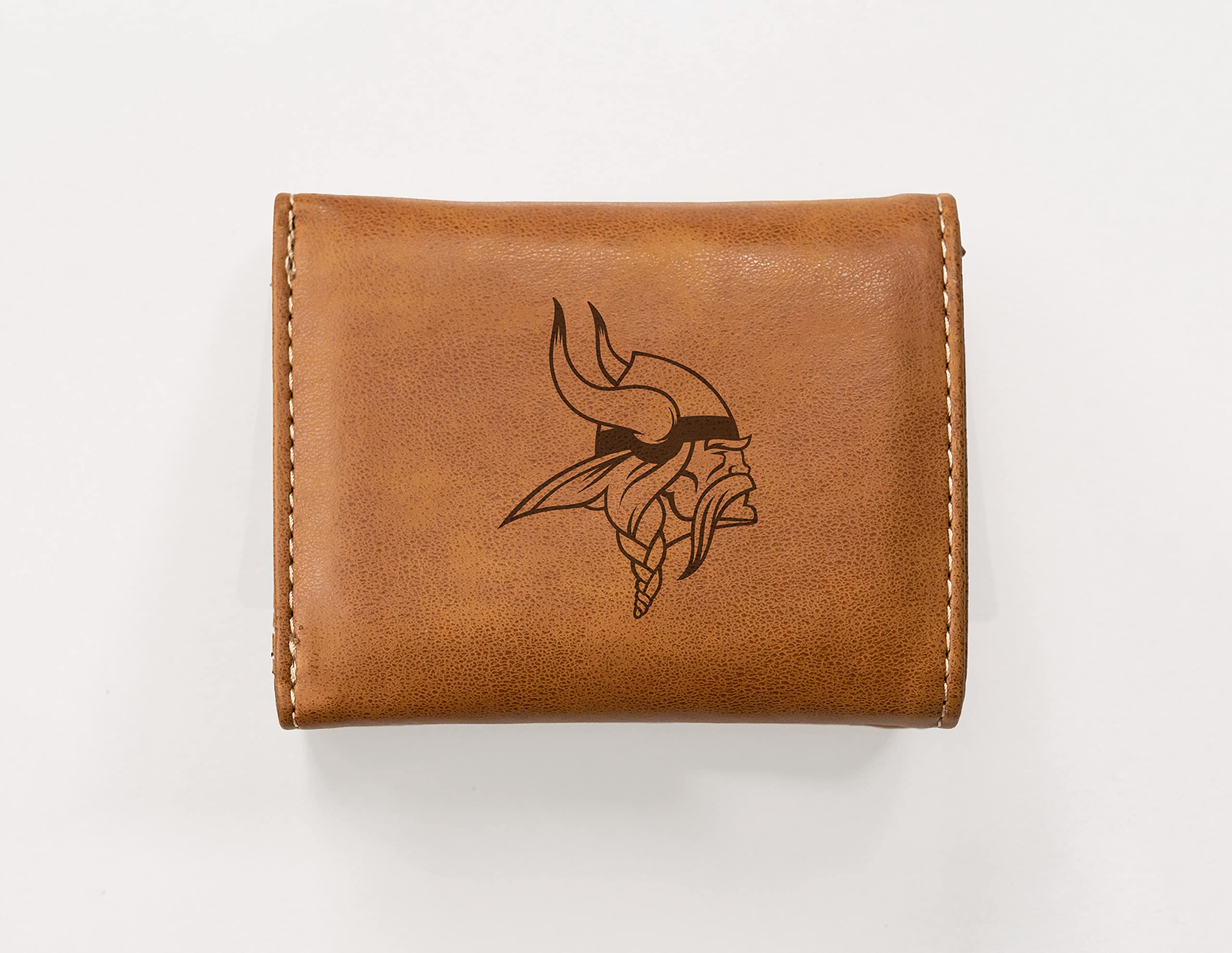 Rico Industries NFL Laser Engraved Tri-Fold Wallet, Brown