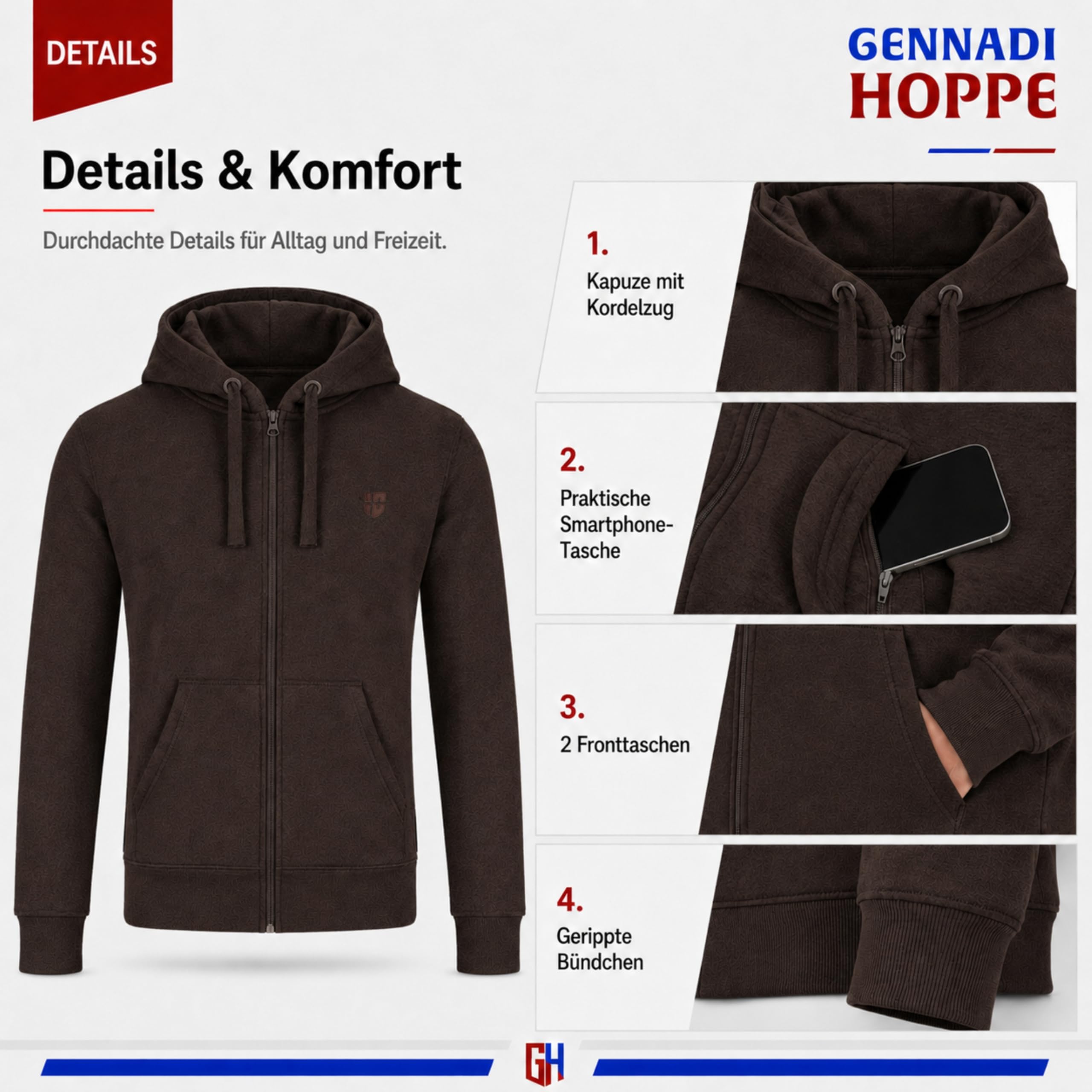 Chaqueta de chándal para hombre con capucha