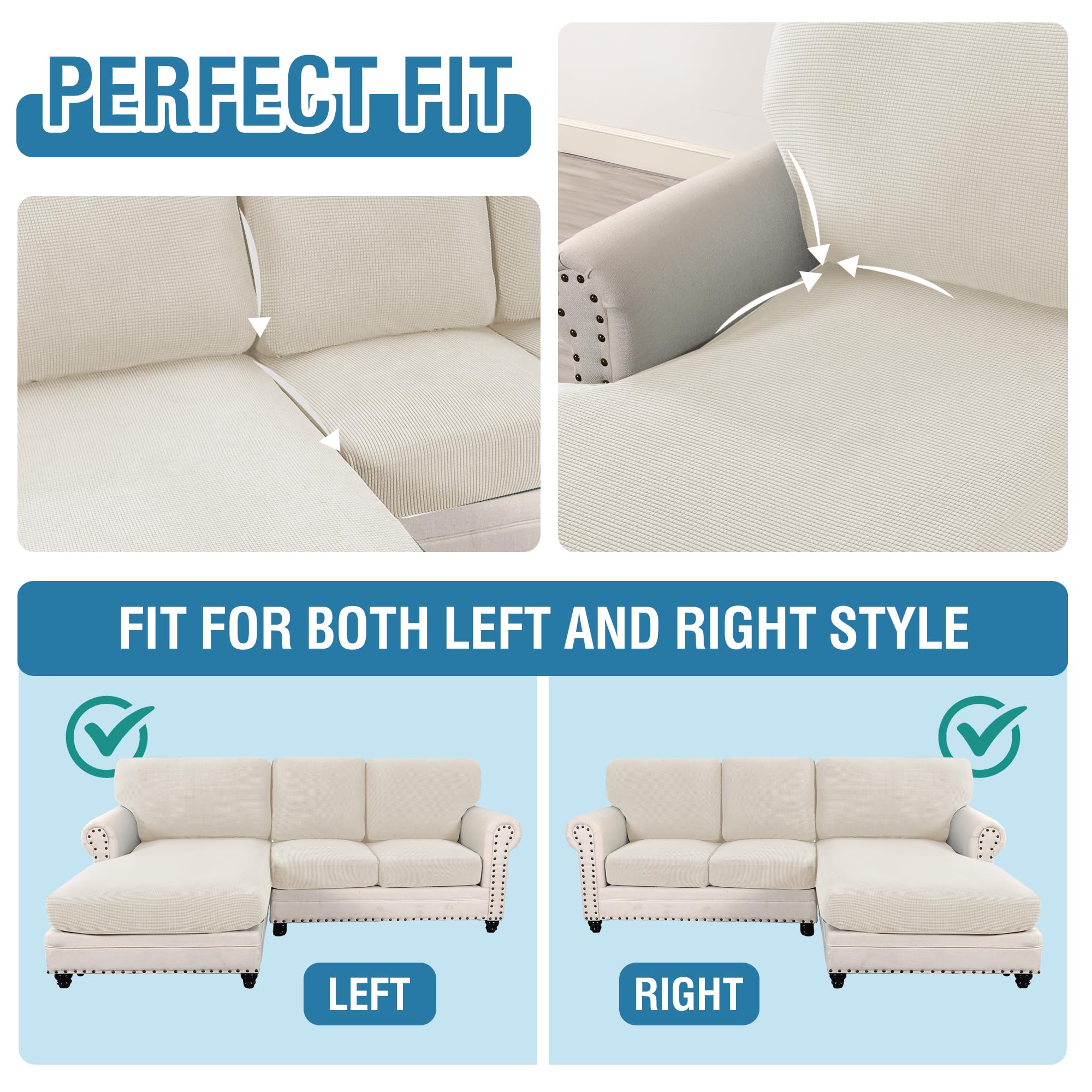 Amazon.com: H.VERSAILTEX 2025 New Sectional Couch Covers 6 Pieces