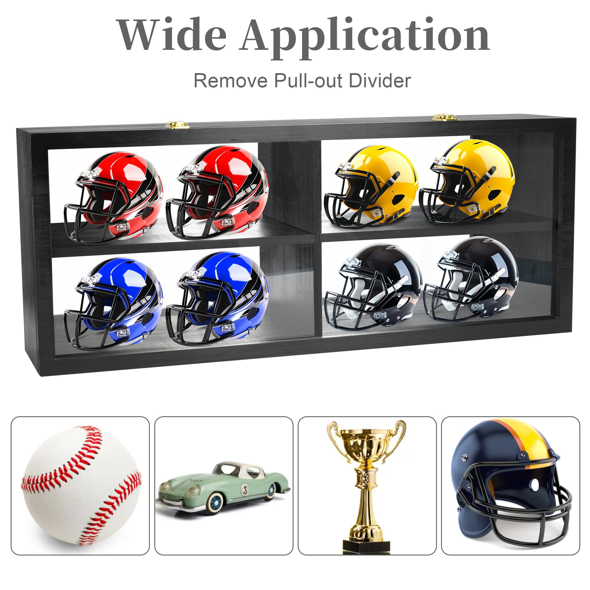 Snapklik.com : Ikare Football Helmet Display Case, Lockable 8 Mini ...