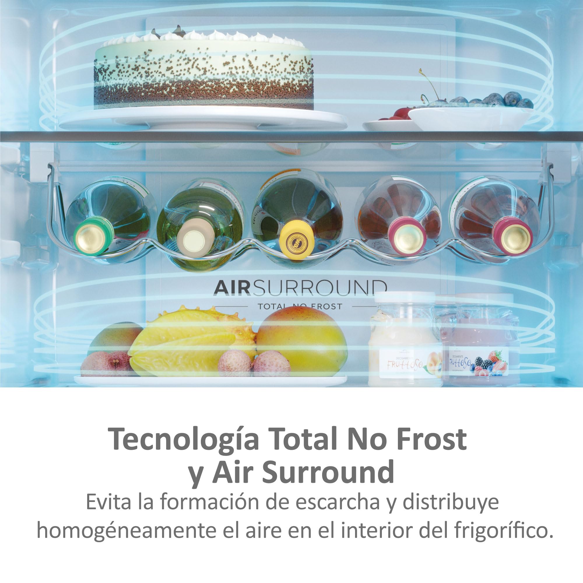 Haier FD 83 Series 7 HFR7819ENGC - Frigorífico Puerta Francesa, 504L, Cajones Direct Access, AirFlow, WIFI, Motor Inverter, Humidity Zone, Total No Frost, Ancho 83cm, Daylight, Glass Inox Look