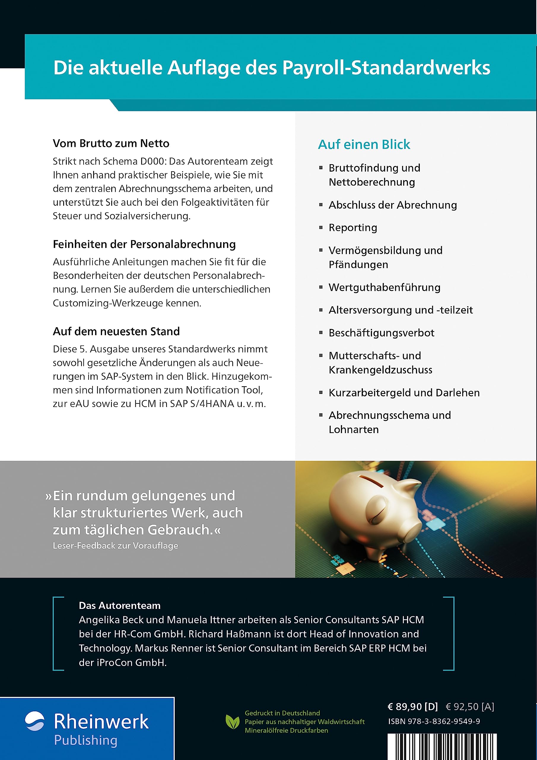 Personalabrechnung mit SAP: Das umfassende Handbuch zu HCM in SAP ERP und S/4HANA (SAP HR) (SAP PRESS)