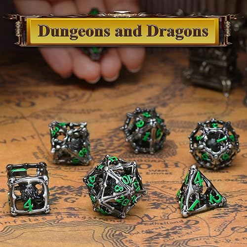 Miniatura 2 de Beholder - Juego de dados DND, dados de ojo de dragón, ZHOORQI 7 piezas, juego de dados poliédricos para Calabozos y Dragones, RPG, regalos DND de