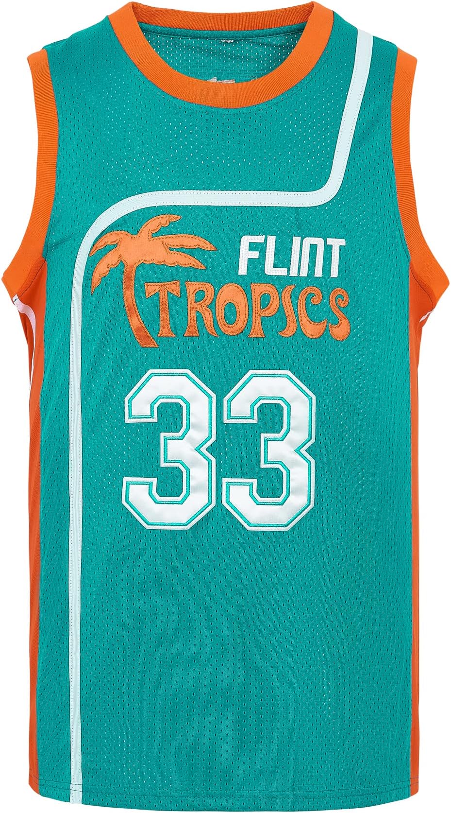 #33 Jackie Moon Flint Tropics Basketball Jersey for Men 90s Hip hop Clothing for Party