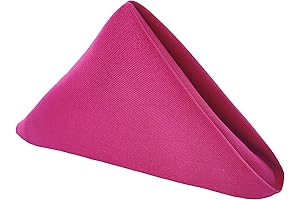 6-Piece Fuchsia Pink Dinner Napkins (18” x 18”) - 100% Cotton Cloth Napkins