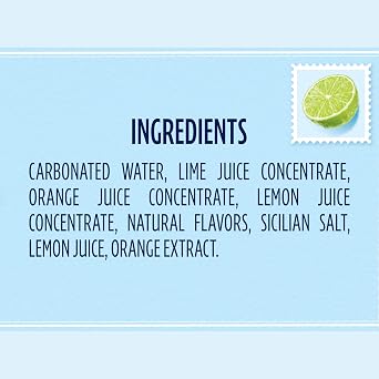Sanpellegrino CIAO! Lime Sparkling Water, Low-Calorie Italian Sparkling Water with Real Fruit Juices, 0g Added Sugar, 24-Pack