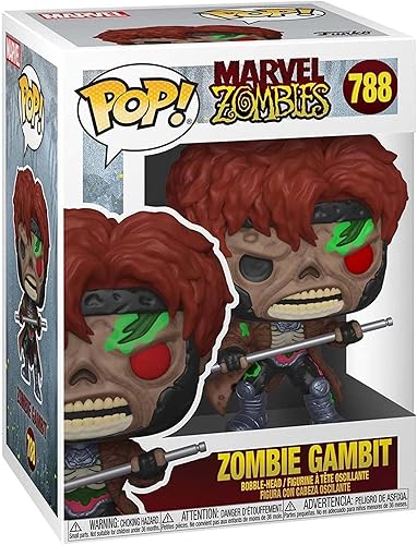 Miniatura 2 de Funko Pop! Marvel: Zombies - Gambit, 3.75 pulgadas, multicolor, modelo: 49941