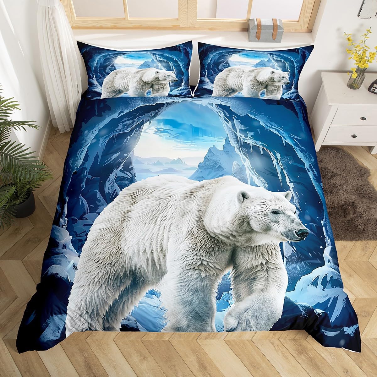Housse de couette ours polaire 3D pour transformer votre chambre en un refuge arctique sauvage