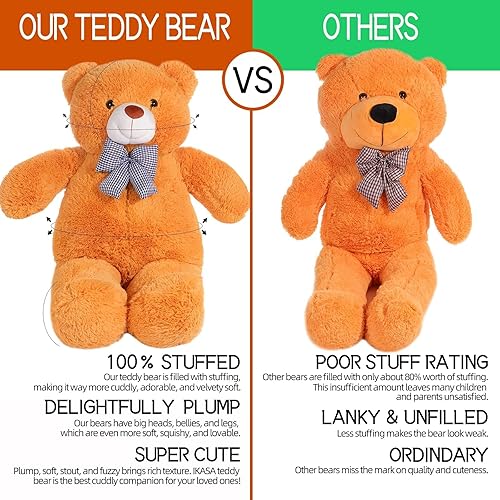 Miniatura 6 de IKASA Oso de peluche gigante (marrón, 30 pulgadas)
