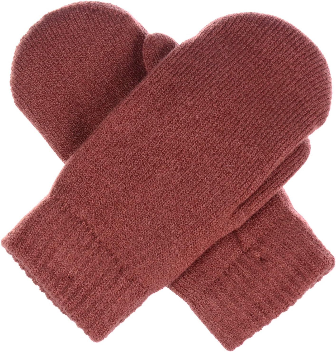 Be Your Own Style BYOS Unisex Winter Toasty Warm Solid Glitter Fleece Lined Knit Mitten Gloves