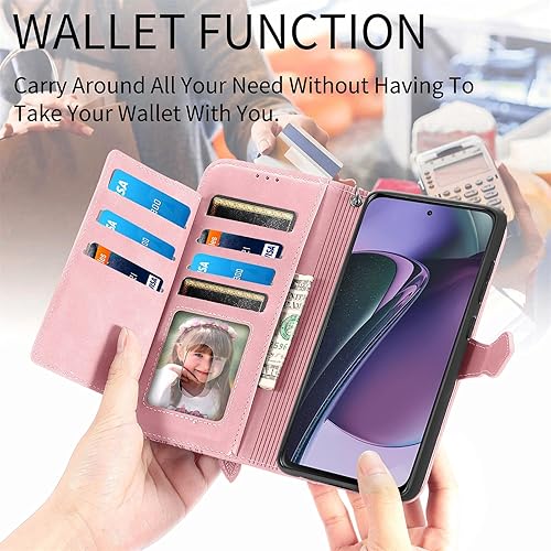 Miniatura 3 de Furiet Funda compatible con Motorola Moto G Stylus 5G 2023 con correa para la muñeca y soporte de cuero para tarjetas con tapa y soporte para