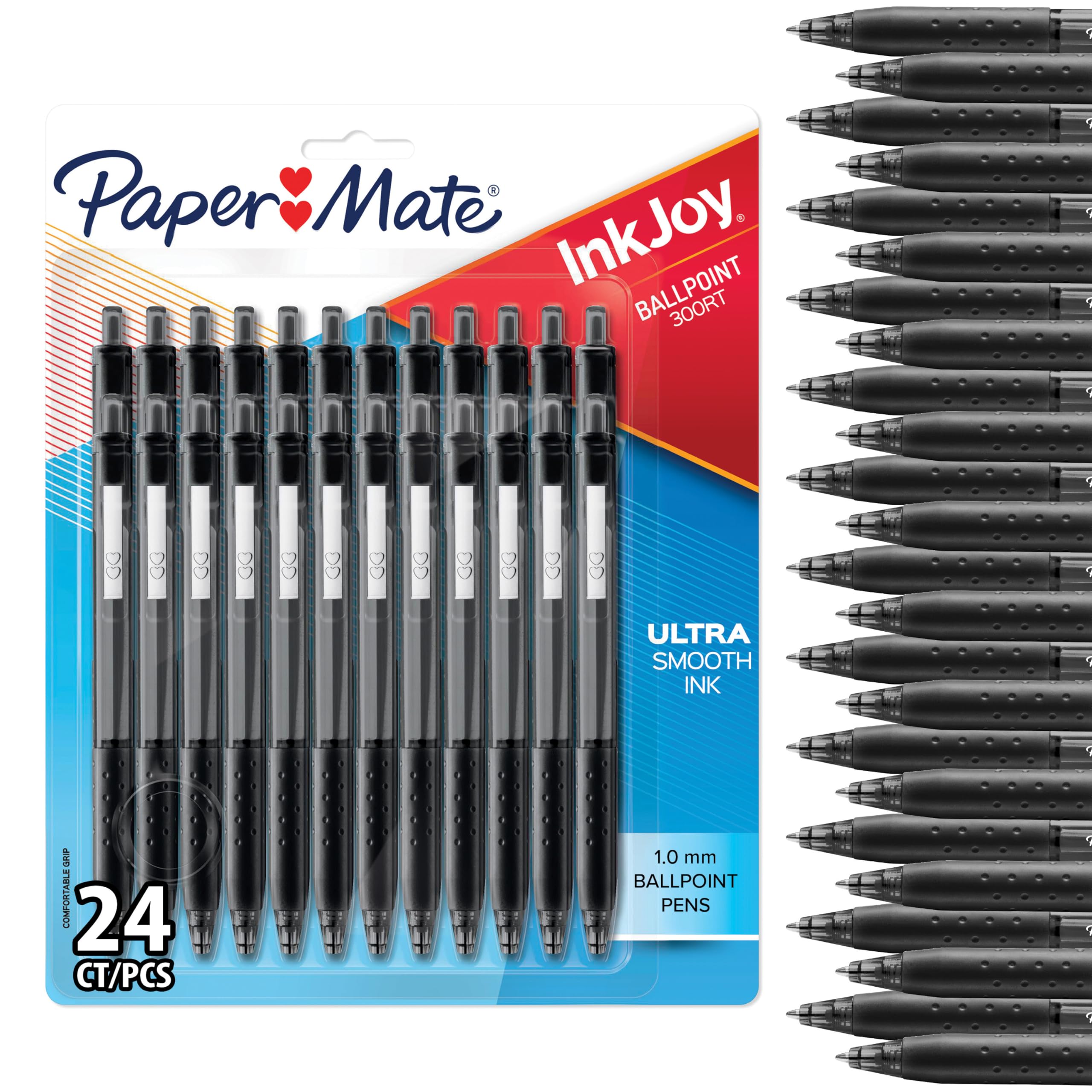 Paper Mate InkJoy 300RT Retractable Ballpoint Pens, Black, 1 count (Pack of 24)