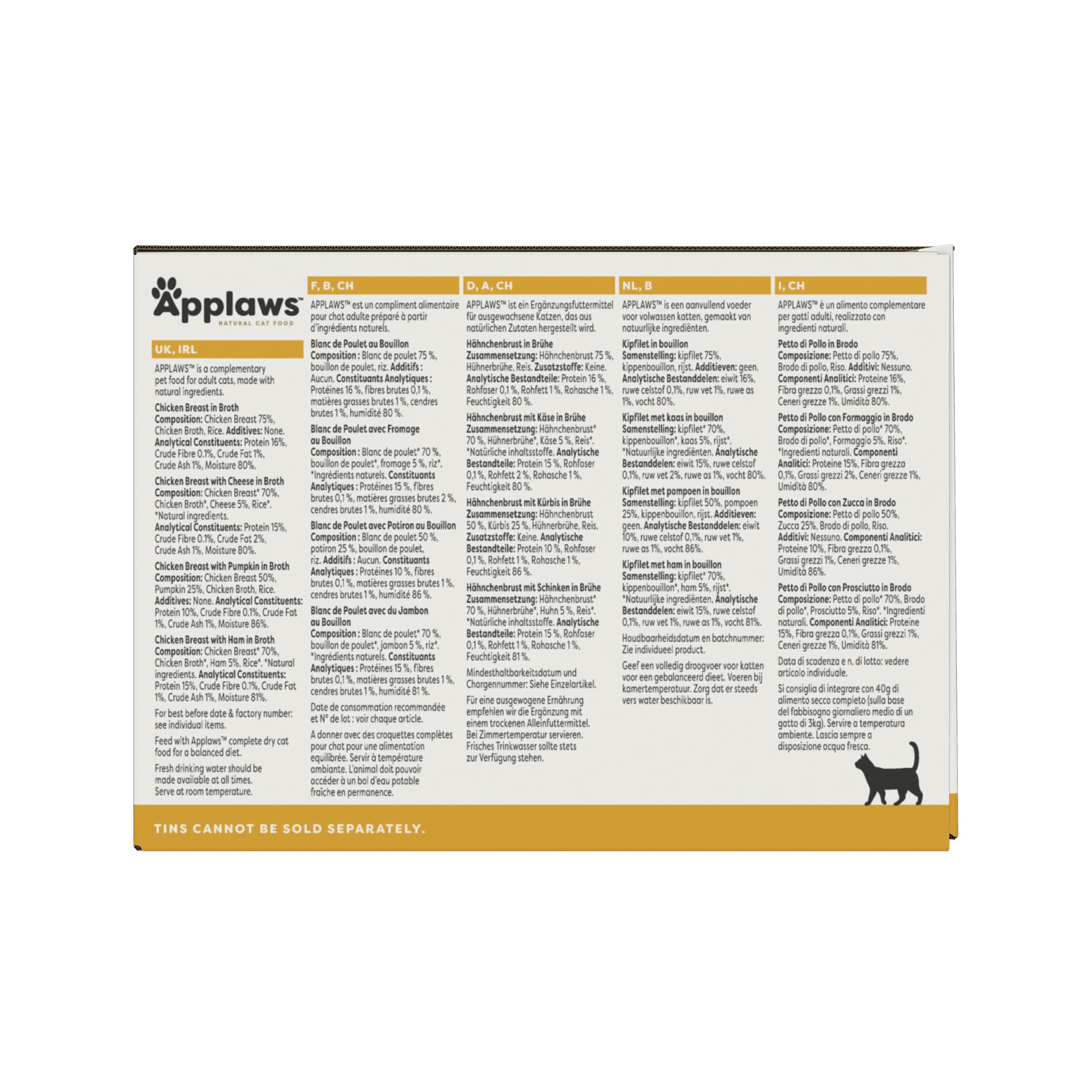 Applaws Kot puszka Chicken Selection Multipack, 12 x 70 g