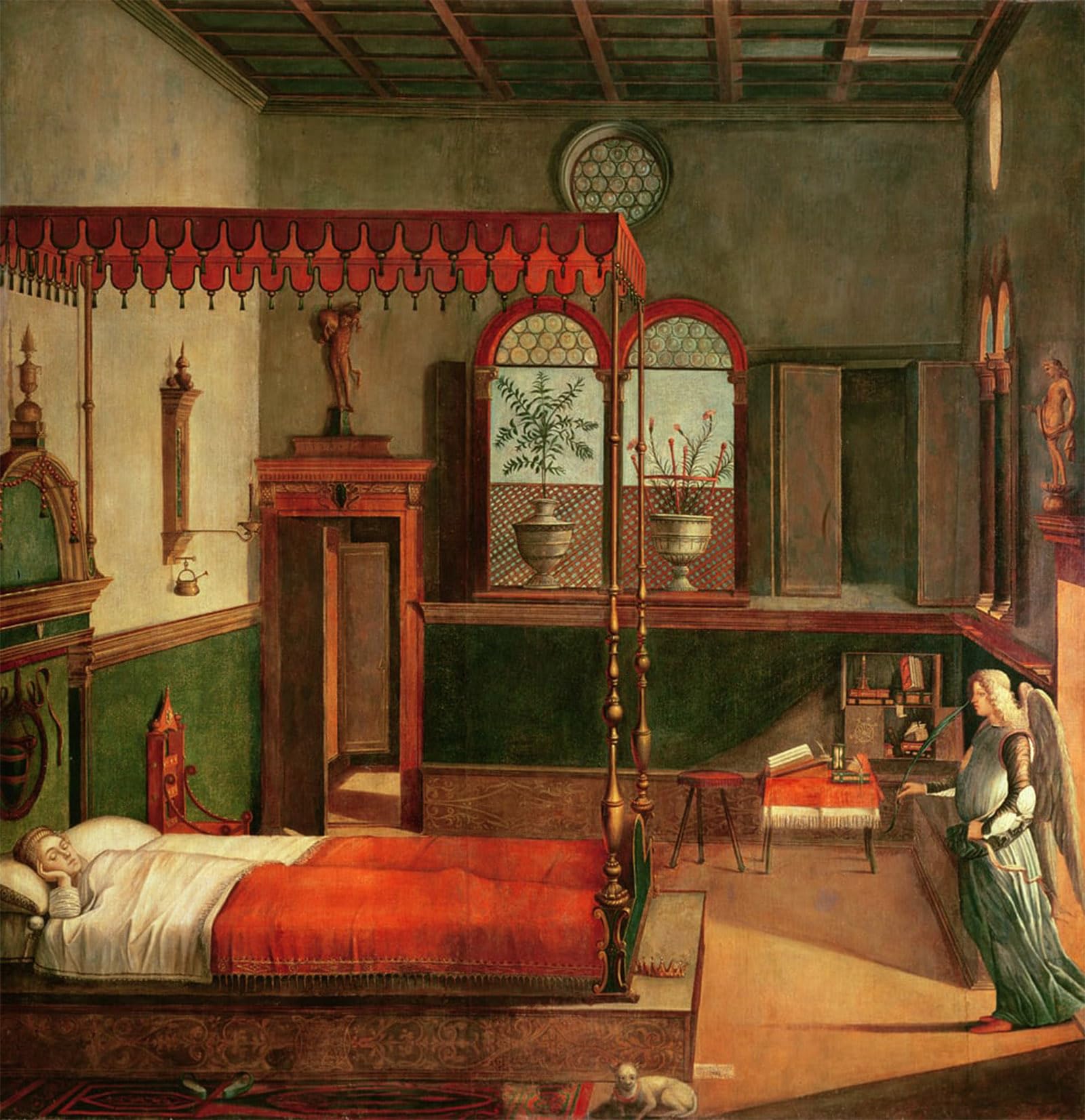 SERENDIPITP Retro Picture Poster Wall Art Pictures Painting Dream of St.ursula by Vittore Carpaccio Wall Art Canvas Print for Wall Decor 60x90cm