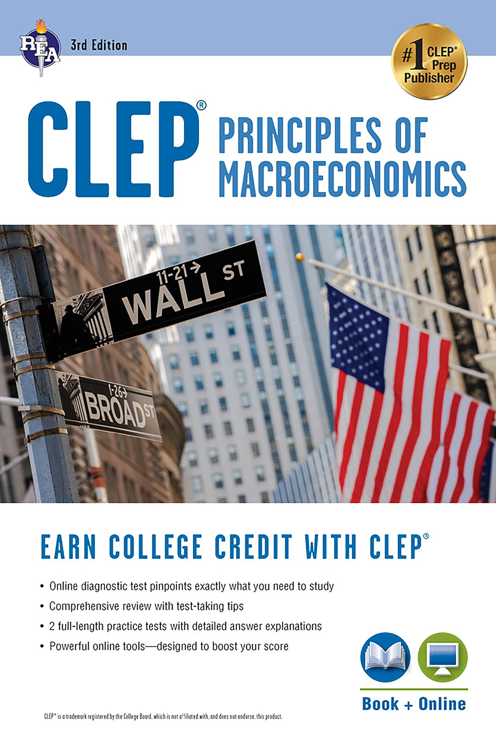 CLEP(r) Principles of Macroeconomics 3rd Ed., Book + Online (CLEP Test Preparation)