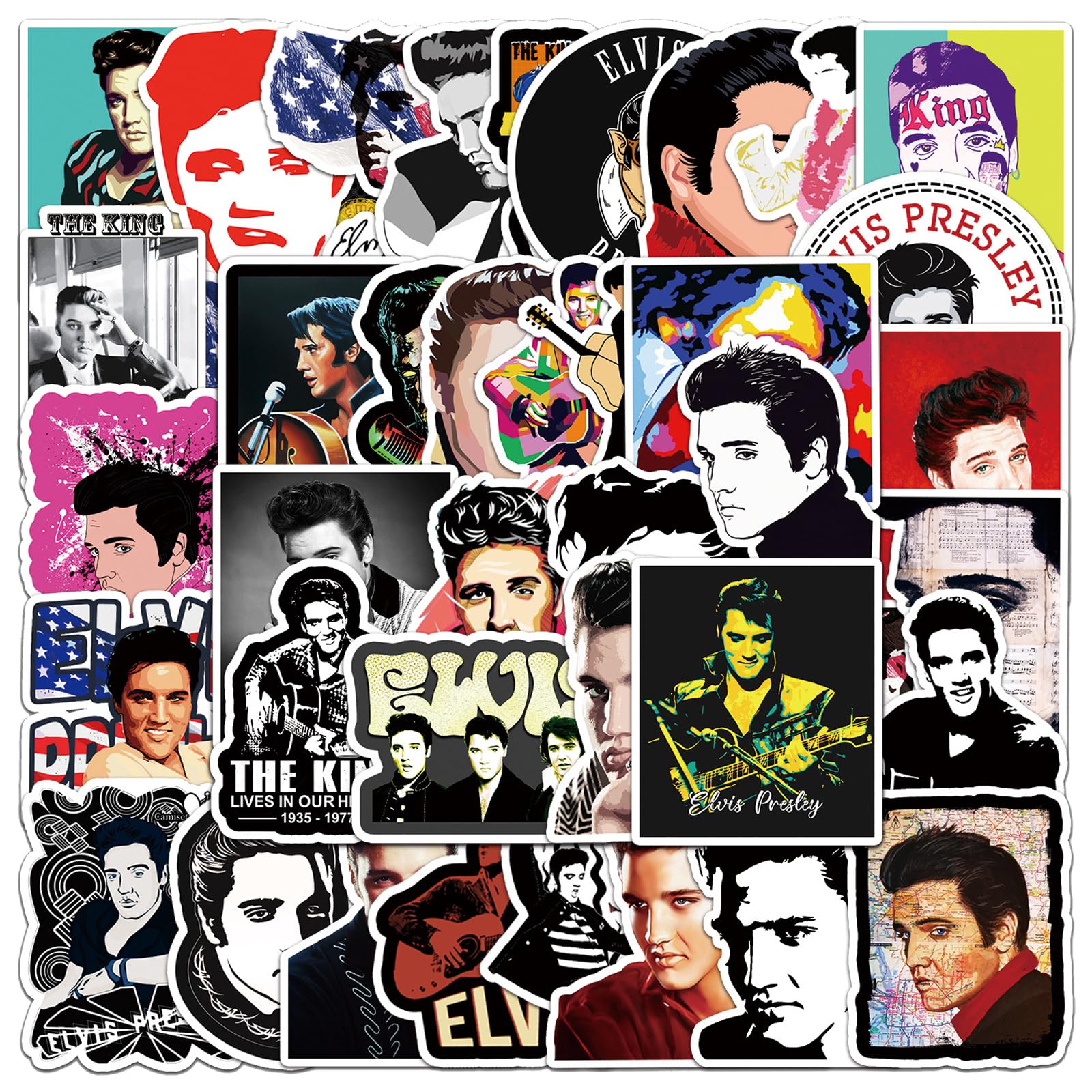 Amazon | エルヴィス・プレスリー ステッカー 51枚セット Elvis