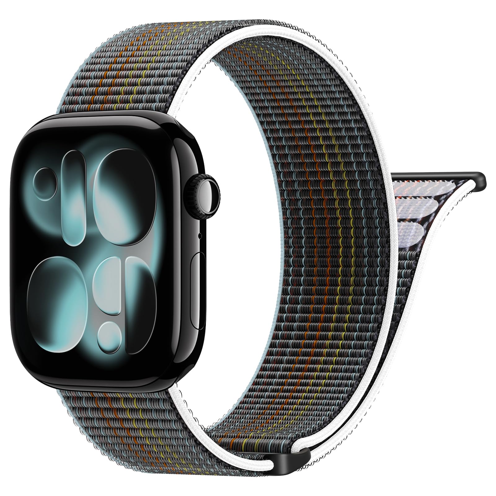 Yoohoo Nylon Armband Kompatibel mit Apple Watch Armband 40mm 41mm 42mm 38mm 46mm 44mm 45mm 49mm, Verstellbare Sport Armband für iWatch SE Ultra Ultra2 Series 10 9 8 7 6 5 4 3 2 1 Damen/Herren