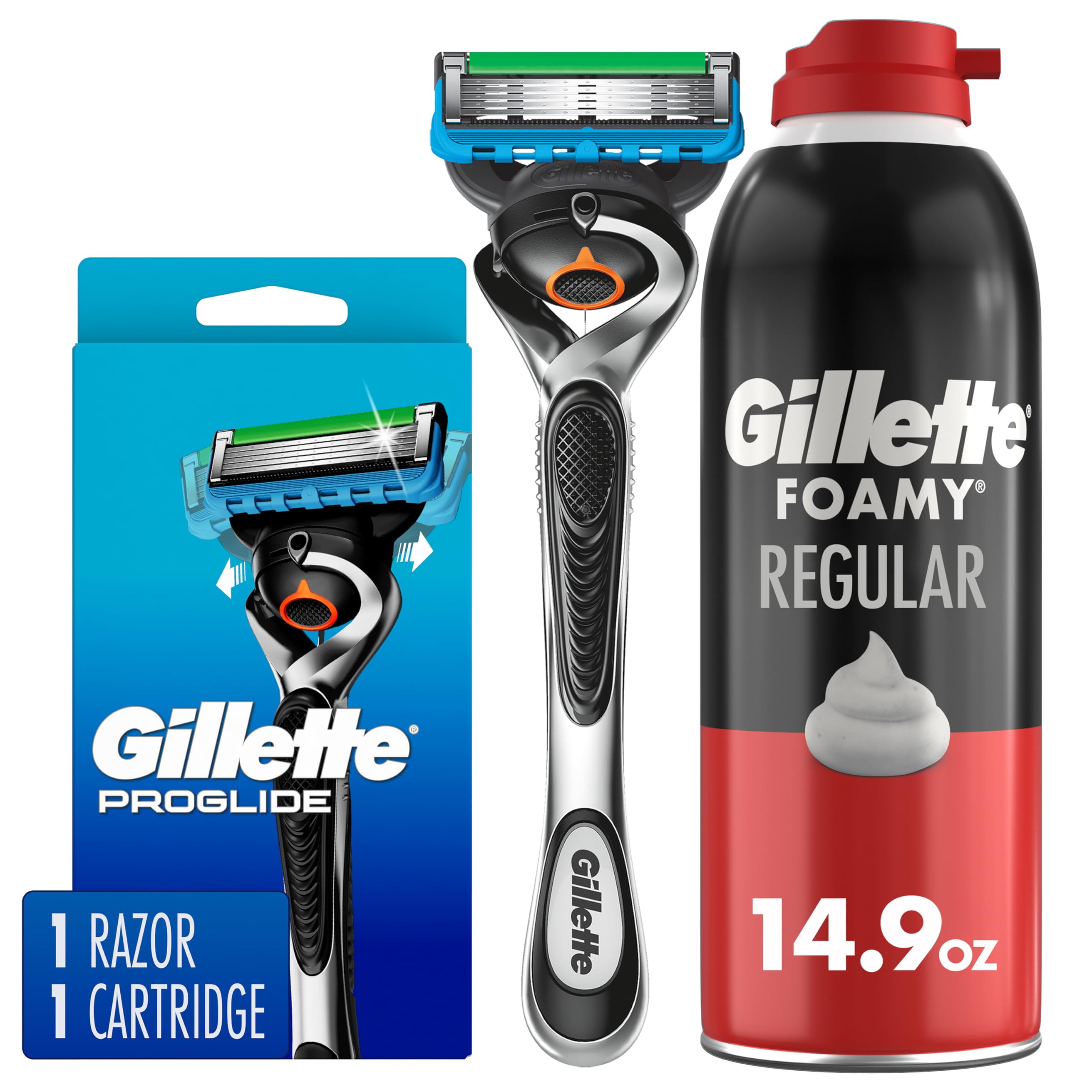 Gillette ProGlide Razor for Men Handle 1 Blade Refill Gillette Foamy Classic Shave Foam for Men Protection Against