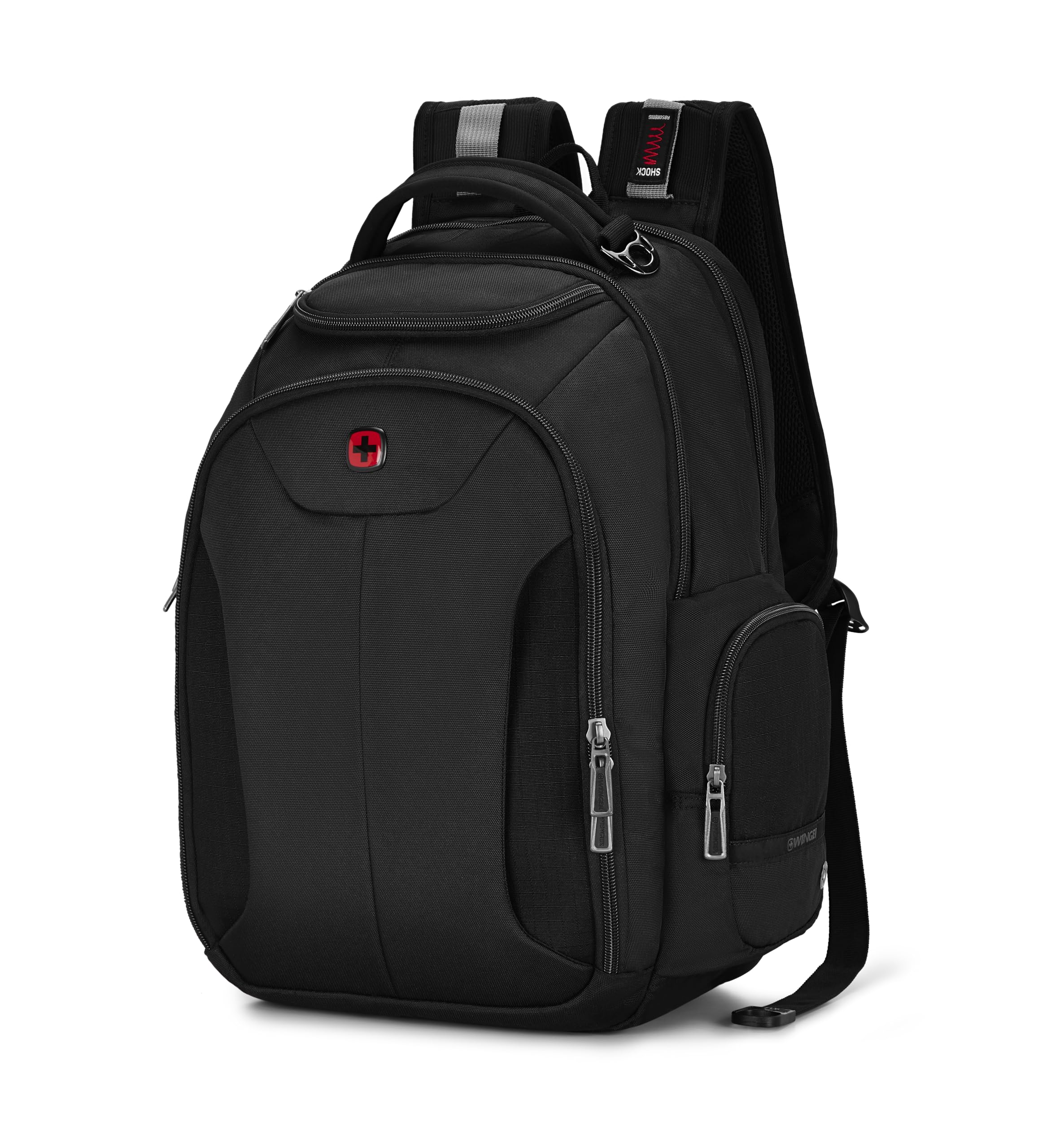 17.5" ScanSmart Laptop Backpack, 30 Litres, Black, Swiss Designed-blend of style & function, 612014
