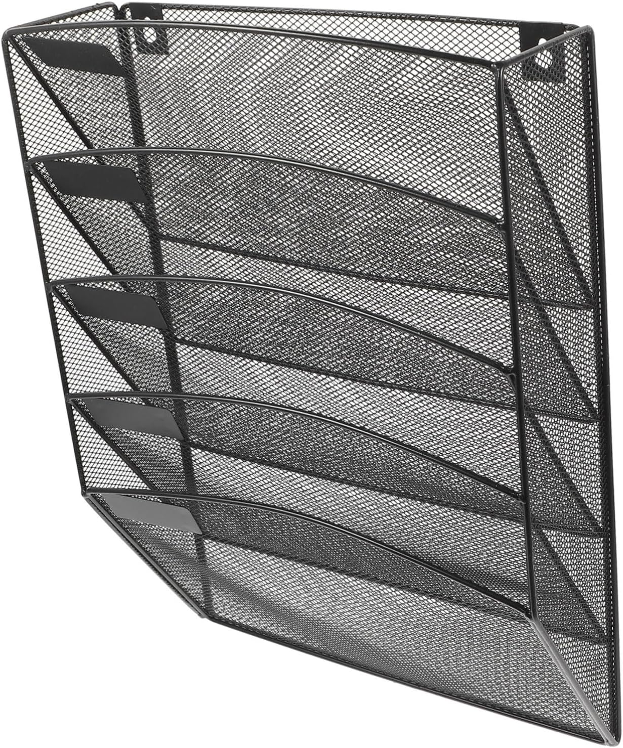 Hanging Wall File Box Mesh Magazine Holder Multi-use Storage Rack Office Document Organizer