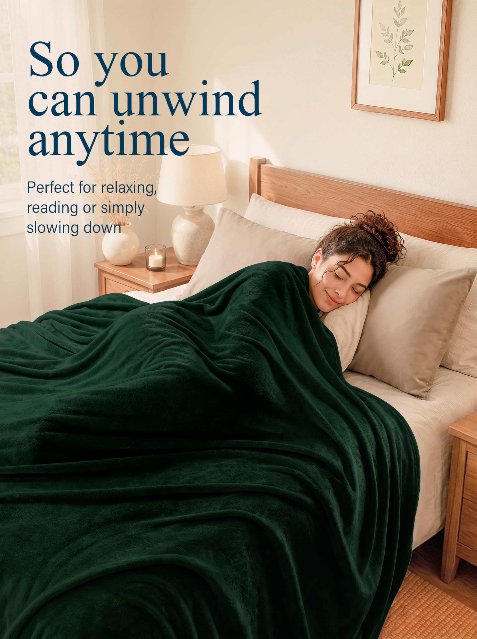 Amazon.com: Utopia Bedding Soft Fleece Bed Blanket Throw Size