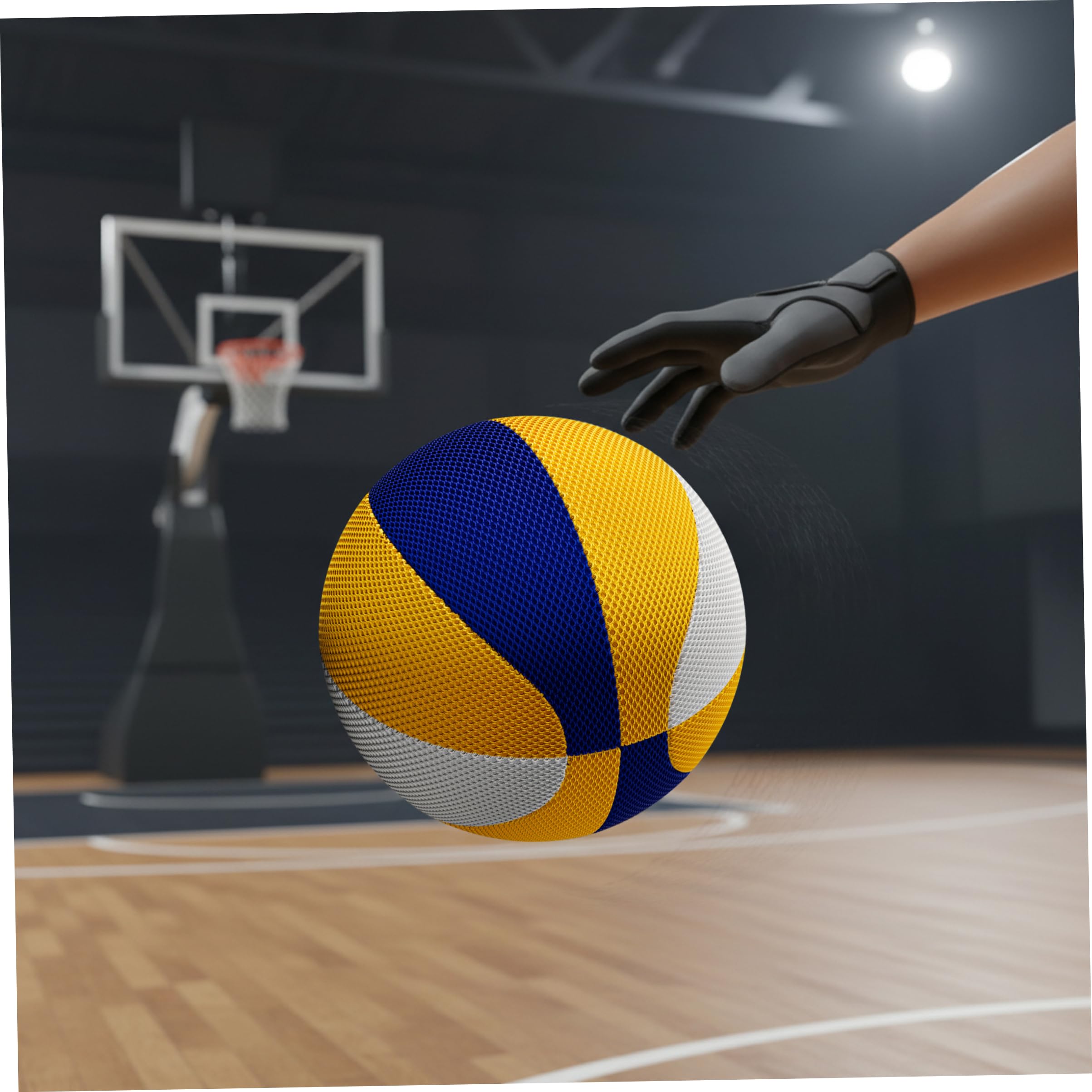 Baloncesto Silencioso Baloncesto Silencioso Pelota De Regate Interior Silencio Espuma Silenciosa Ideal para Entrenamiento En Interiores Tamaño 7 Azul y Amarillo