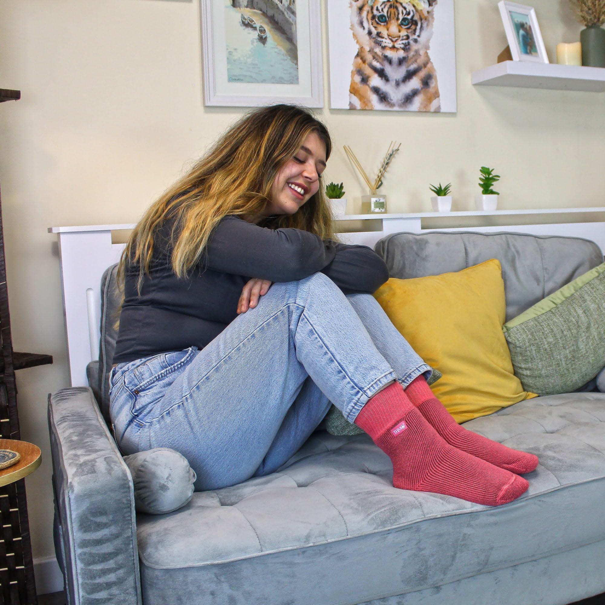 THMO - Pack De 6 Pares De Calcetines Térmicos Para Mujer, Suaves Y Transpirables