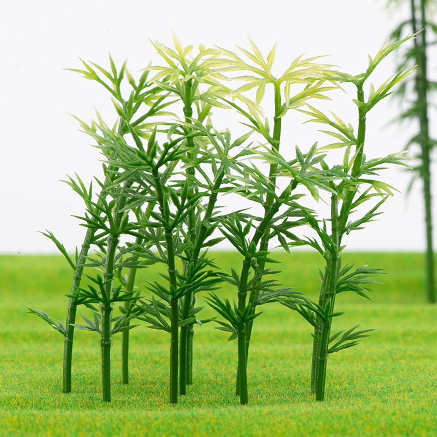 ONEST 45 Pieces Model Bamboo Trees Green Plastic Bamboo Trees for Home Decoration Miniature Landscape Landform Diorama Project - Image 6