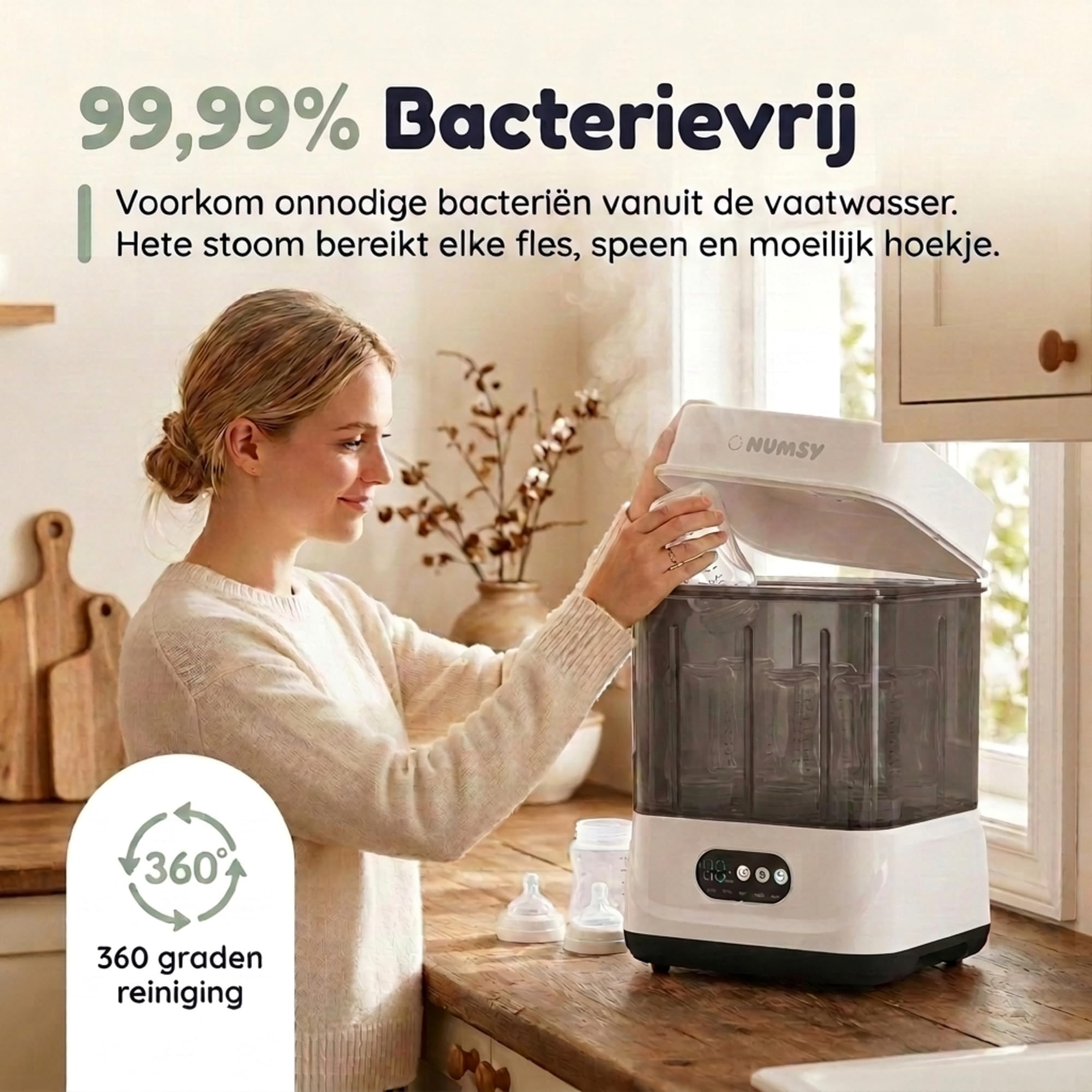 Numsy Steamix Max sterylizator do butelek i suszarek – sterylizator butelek