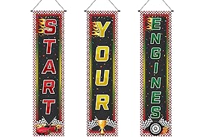 Tiamon 3 Piece Racing Fans Banners