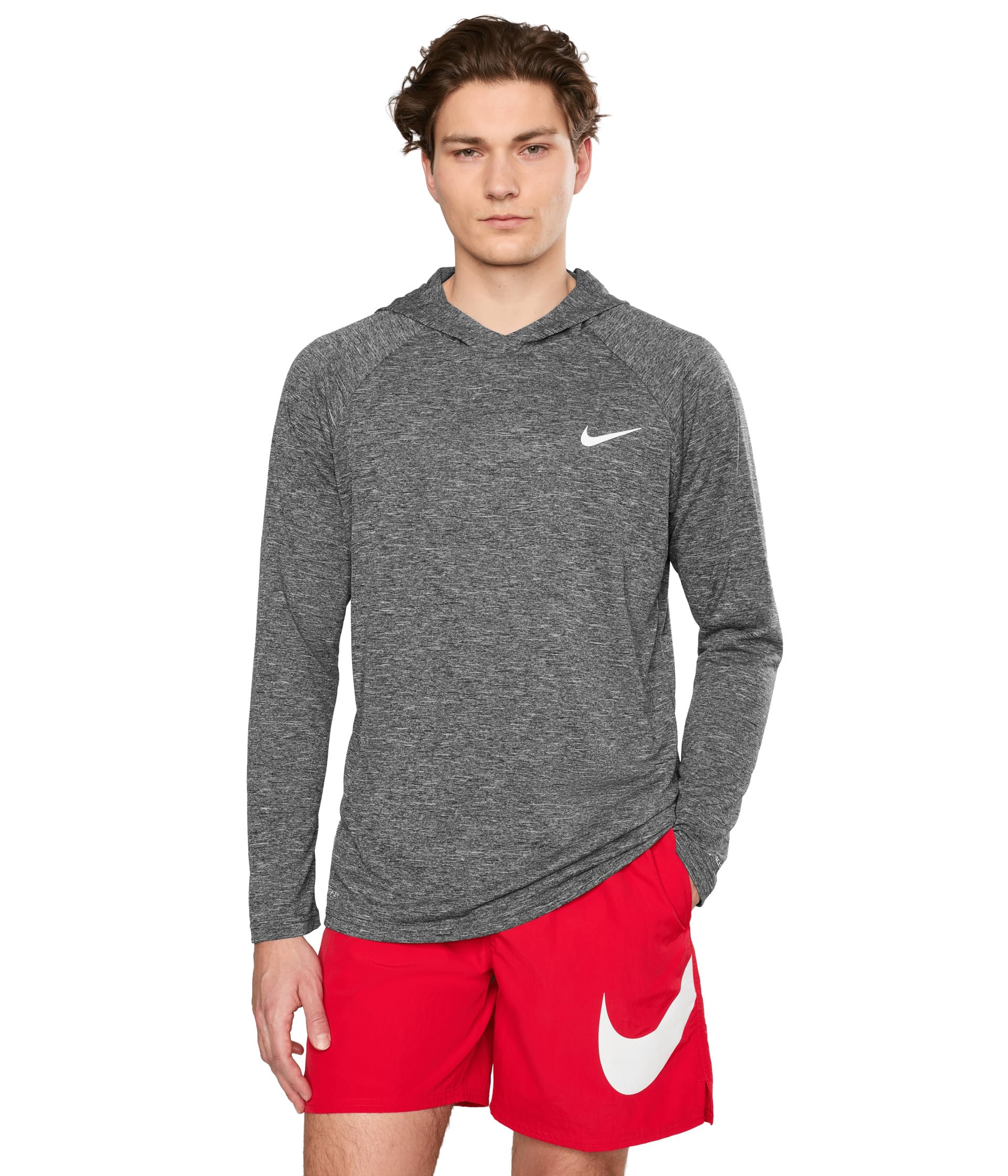 Nike Long Sleeve Hooded Hydroguard Maglietta Rash Guard Uomo