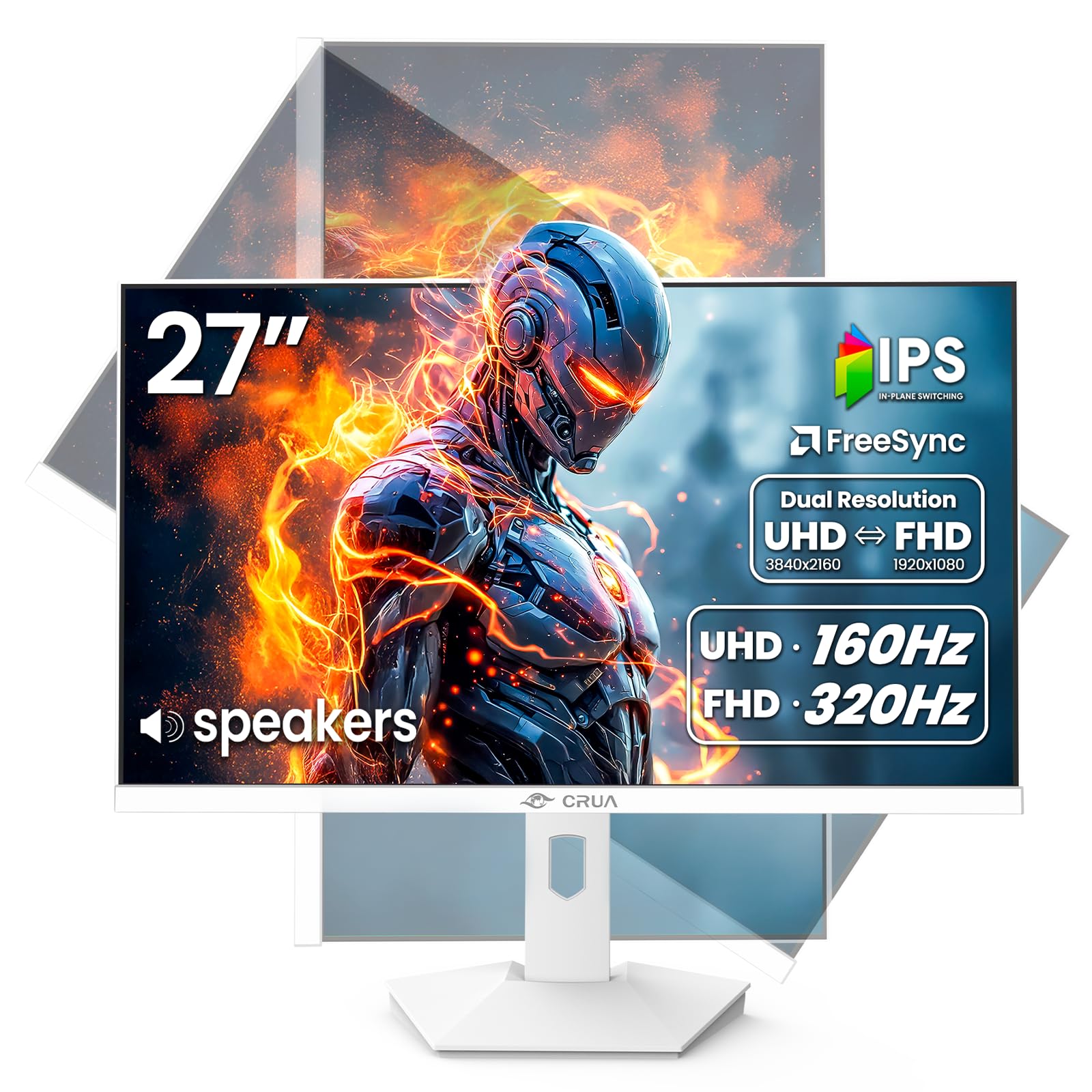 Amazon.co.jp: CRUA 27インチ ゲーミングモニター IPS UHD 3840x2160