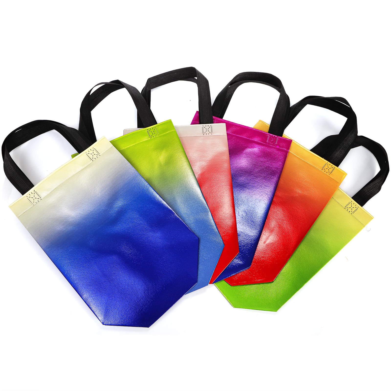 Tosnail 40 Pack 10 X 8 Inch Glossy Gold Reusable Grocery Bags Shopping Tote Bag With - View #11
