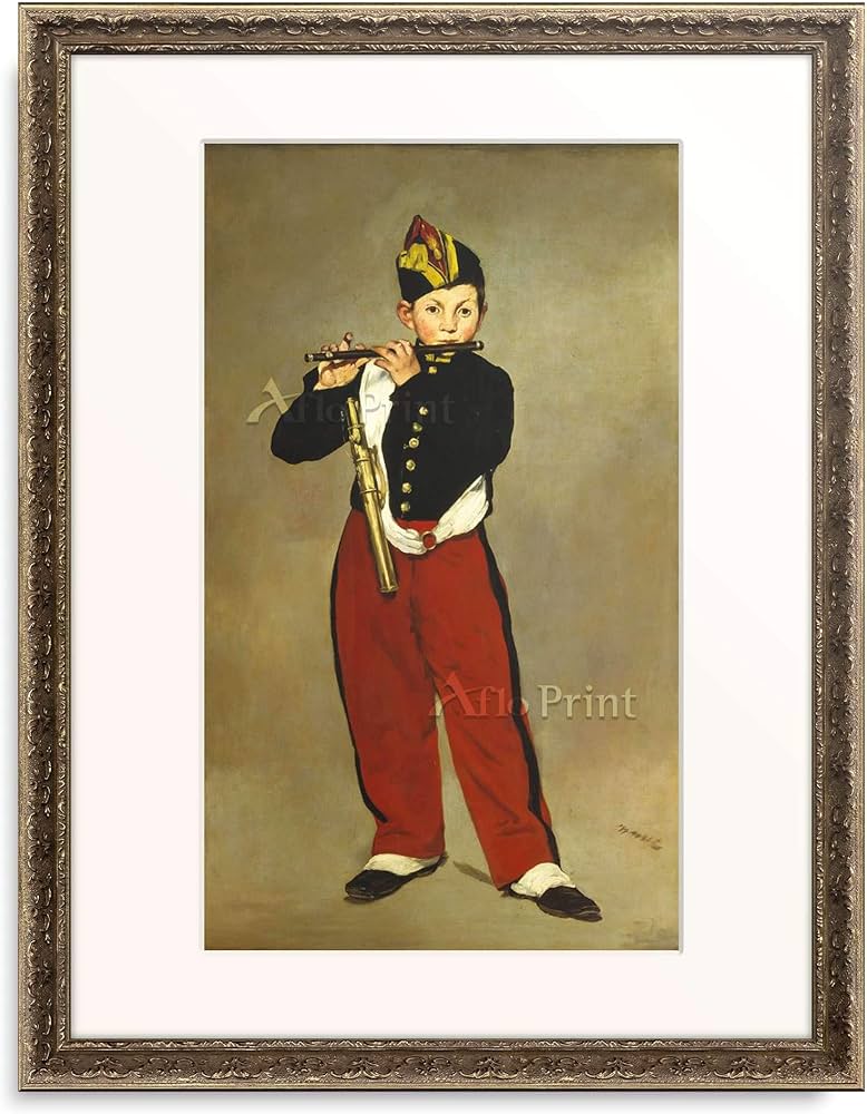エドゥアール マネ 笛を吹く少年　豪華額装　新品未使用　箱入り Amazon｜エドゥアール・マネ Edouard Manet 「笛を吹く少年 The Fifer