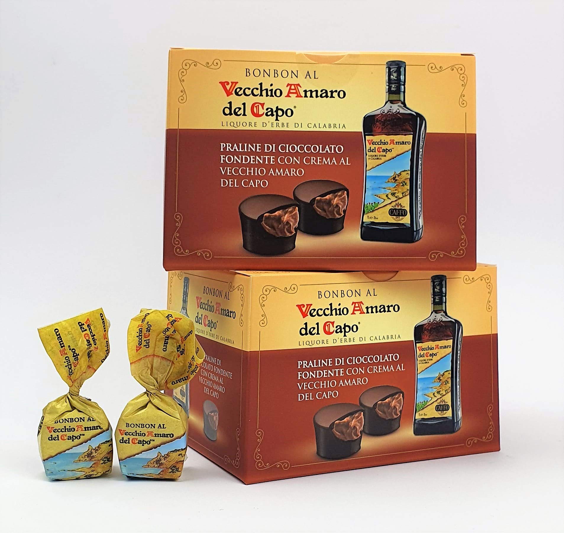 2 Conf. Praline Bon Bon Vecchio Amaro del Capo - Bauletto singolo 250G